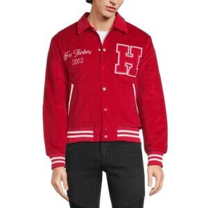 Hudson Jeans Corduroy Varsity Jacket Red size Medium